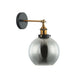 Buy Wall Sconce Australia Interior Black Smoke Wine Glass Shape With Antique Brass Highlight 1 Light Wall Light - PESINI2W