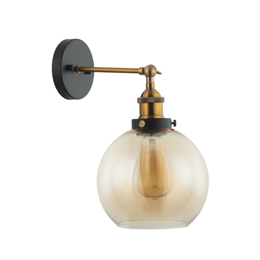 Buy Wall Sconce Australia Interior Amber Wine Glass Shape With Antique Brass Highlight 1 Light Wall Light - PESINI3W