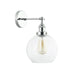 Buy Wall Sconce Australia Interior Clear Wine Glass Shape With Chrome Highlight 1 Light Wall Light - PESINI4W