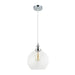 Buy Pendant Lights Australia Interior Clear Wine Glass Shape With Chrome Highlight 1 Light Pendant - PESINI4