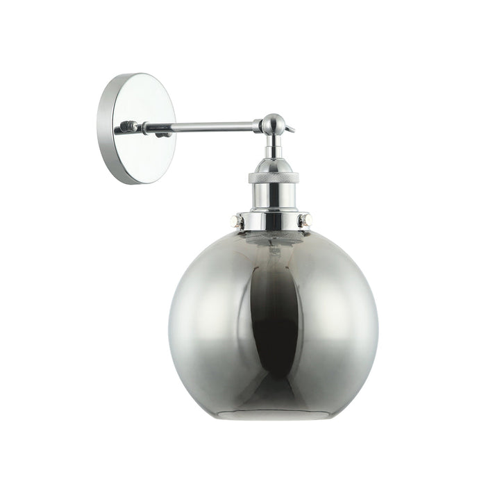 Buy Wall Sconce Australia Interior Black Smoke Wine Glass Shape With Chrome Highlight 1 Light Wall Light - PESINI5W