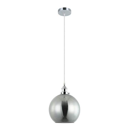 Buy Pendant Lights Australia Interior Black Smoke Wine Glass Shape With Chrome Highlight 1 Light Pendant - PESINI5
