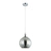 Buy Pendant Lights Australia Interior Black Smoke Wine Glass Shape With Chrome Highlight 1 Light Pendant - PESINI5