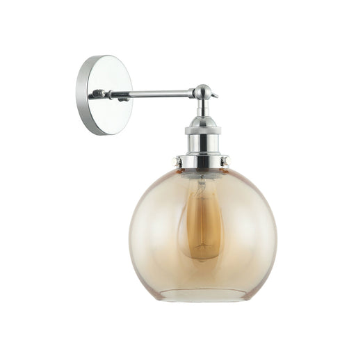 Buy Wall Sconce Australia Interior Amber Wine Glass Shape With Chrome Highlight 1 Light Wall Light - PESINI6W