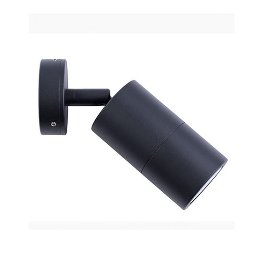 Buy Exterior Spotlights Australia MR16 12V Exterior Single Adjustable Wall Pillar Light Black IP65 - PM1ABL
