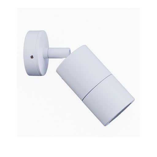 Buy Exterior Spotlights Australia GU10 Exterior Single Adjustable Wall Pillar Light White IP65 - PG1AWH