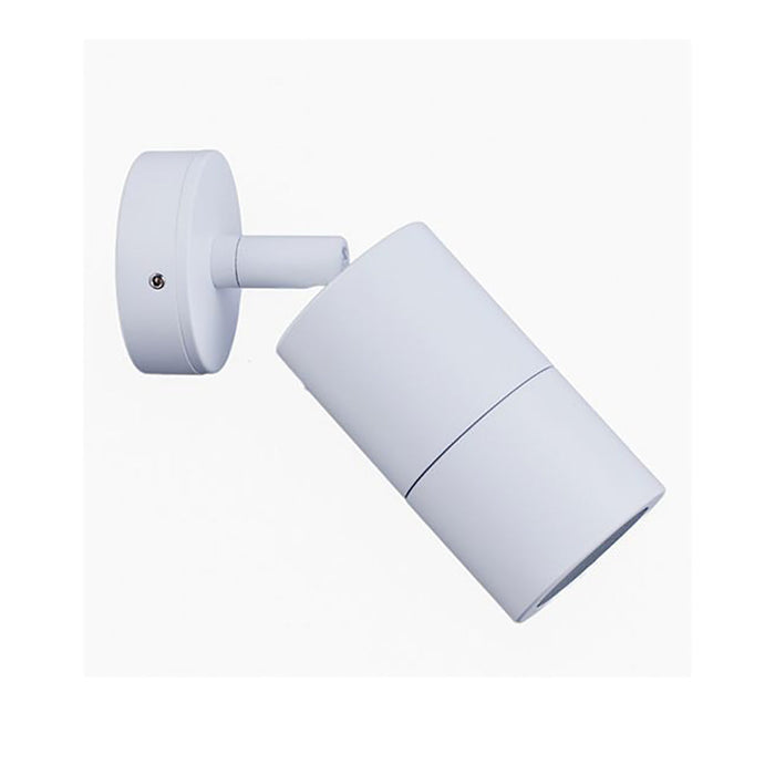 Buy Exterior Spotlights Australia GU10 Exterior Single Adjustable Wall Pillar Light White IP65 - PG1AWH