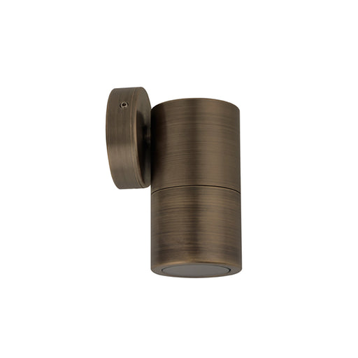 Buy Exterior Wall Lights Australia GU10 Exterior Single Fixed Wall Pillar Light Antique Brass IP65 - PG1FBR