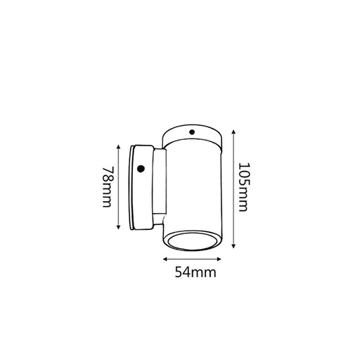 Buy Exterior Wall Lights Australia MR16 12V Exterior Single Fixed Wall Pillar Light Copper IP54 - PM1FCEC