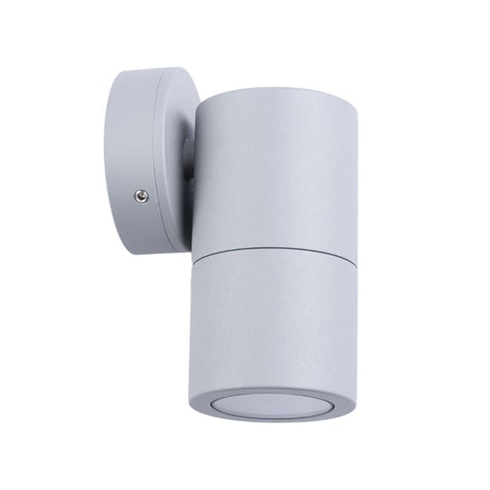 Buy Exterior Wall Lights Australia MR16 12V Exterior Single Fixed Wall Pillar Light Matt Grey IP65 - PM1FSIL