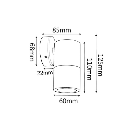 Buy Exterior Wall Lights Australia MR16 12V Exterior Single Fixed Wall Pillar Light 316 Stainless Steel IP65 - PM1FSS