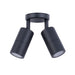 Buy Exterior Spotlights Australia MR16 12V Exterior Double Adjustable Wall Pillar Light Black IP65 - PM2ABL