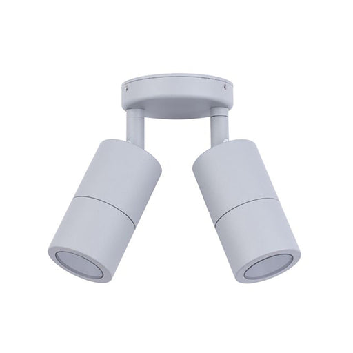 Buy Exterior Spotlights Australia MR16 12V Exterior Double Adjustable Wall Pillar Light Matt Grey IP65 - PM2ASIL
