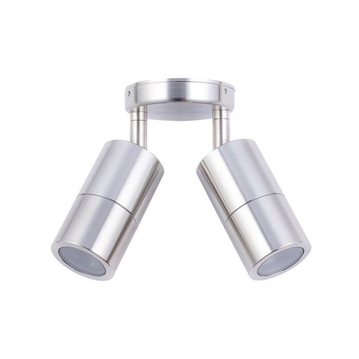 Buy Exterior Spotlights Australia MR16 12V Exterior Double Adjustable Wall Pillar Light 316 Stainless Steel IP65 - PM2ASS