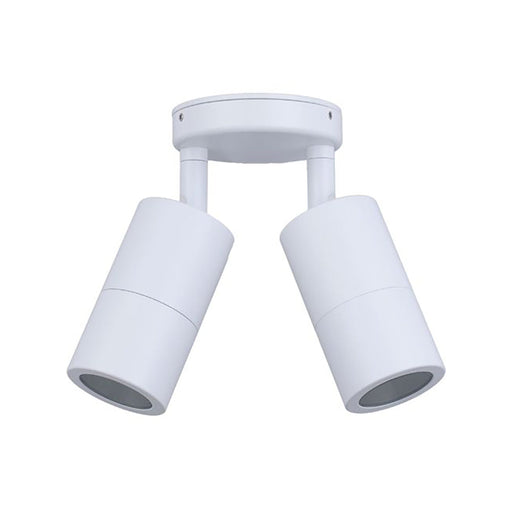 Buy Exterior Spotlights Australia MR16 12V Exterior Double Adjustable Wall Pillar Light White IP65 - PM2AWH