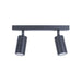 Buy Outdoor Ceiling Spotlights Australia GU10 Exterior Adjustable Head 2 Light Spotlight Black IP44 - PG2BARBL