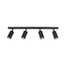 Buy Outdoor Ceiling Spotlights Australia GU10 Exterior Adjustable Head 4 Light Spotlight Black IP44 - PG4BARBL