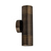 Buy Up / Down Wall Lights Australia MR16 12V Exterior Double Fixed Up/Down Wall Pillar Light Antique Brass IP65 - PMUDBR