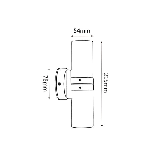 Buy Up / Down Wall Lights Australia MR16 12V Exterior Double Fixed Up/Down Wall Pillar Light Copper IP54 - PMUDCEC