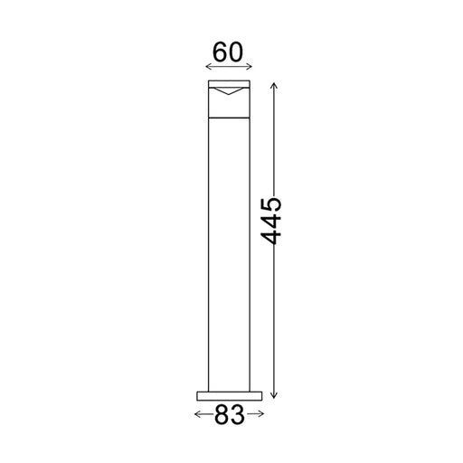 Buy Bollard Lights Australia PHARE 12V MR16 Exterior Bollard Light Black IP54 - PHARE03M