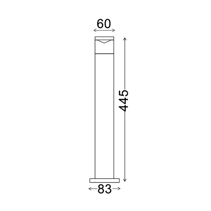Buy Bollard Lights Australia PHARE 12V MR16 Exterior Bollard Light Black IP54 - PHARE03M