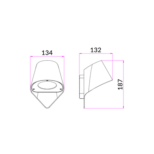 Buy Exterior Wall Lights Australia PIL Exterior Surface Mounted Wall Light White IP44 - PIL02
