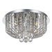 Buy Flush Mount Lights Australia Pintor 5 Light Ceiling 350mm Chrome & Clear Crystal Beads - PINTOR CTC5-CH