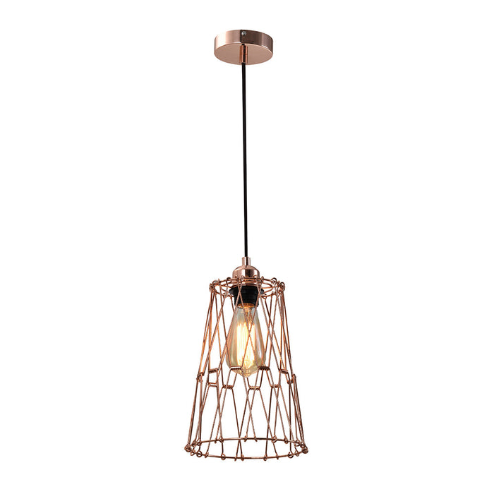 Buy Pendant Lights Australia Adjustable Shape & Custom Design 1 Light Pendant Small Copper - PLIER3
