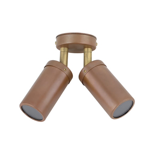 Buy Exterior Spotlights Australia GU10 Exterior Double Adjustable Wall Pillar Light Aged Copper IP54 - PG2ACECA