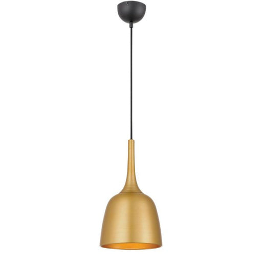 Buy Pendant Lights Australia Polk-20 1 Light Pendant Gold Brushed, Black POLK PE20-GDB