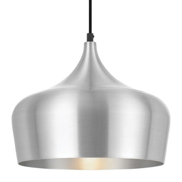 Buy Pendant Lights Australia Polk-30 1 Light Pendant Aluminium Brushed, Black POLK PE30-ALB