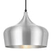 Buy Pendant Lights Australia Polk-30 1 Light Pendant Aluminium Brushed, Black POLK PE30-ALB