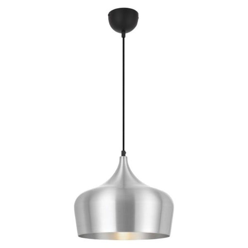 Buy Pendant Lights Australia Polk-30 1 Light Pendant Aluminium Brushed, Black POLK PE30-ALB