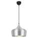 Buy Pendant Lights Australia Polk-30 1 Light Pendant Aluminium Brushed, Black POLK PE30-ALB