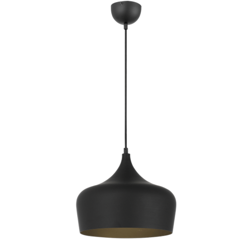 Buy Pendant Lights Australia Polk-30 1 Light Pendant Black Brushed, Black POLK PE30-BKB