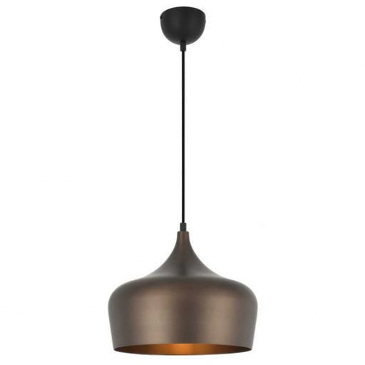 Buy Pendant Lights Australia Polk-30 1 Light Pendant Bronze Brushed, Black POLK PE30-BZB