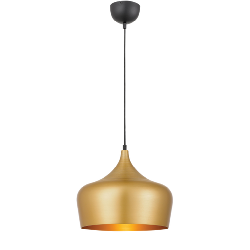 Buy Pendant Lights Australia Polk-30 1 Light Pendant Gold Brushed, Black POLK PE30-GDB