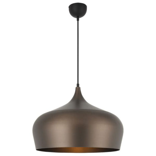 Buy Pendant Lights Australia Polk-45 1 Light Pendant Bronze Brushed, Black POLK PE45-BZB