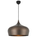 Buy Pendant Lights Australia Polk-45 1 Light Pendant Bronze Brushed, Black POLK PE45-BZB