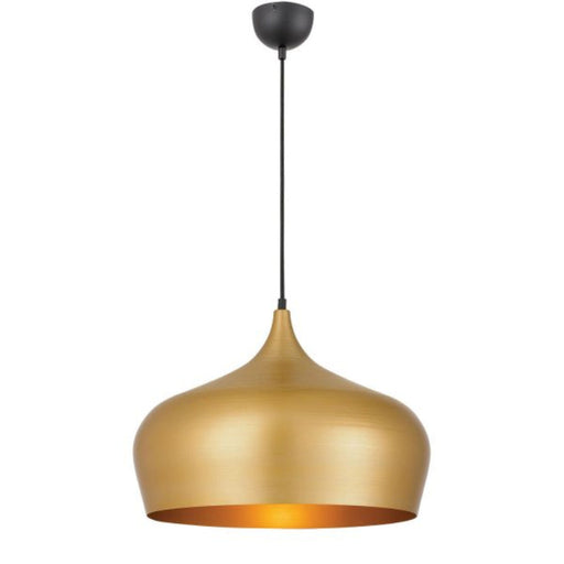 Buy Pendant Lights Australia Polk-45 1 Light Pendant Gold Brushed, Black POLK PE45-GDB