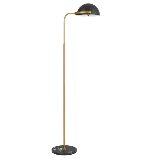 Buy Floor Lamps Australia Pollard 1 Light Floor Lamp Black & Antique Gold - POLLARD FL-BKAG