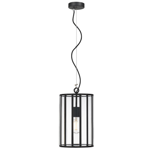 Buy Pendant Lights Australia Pratt 1 Light Pendant Small Black & Clear - PRATT PE20-BK