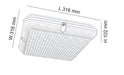 Buy Emergency LED Oyster Lights Australia MEMPHIS Square LED Emergency Oyster Light 22W 4000K IP65 - SL9719SQ/EM