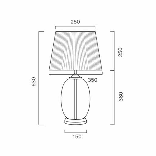 Buy Table Lamps Australia Perla 1 Light Table Lamp Antique Gold & Clear - PERLA TL-IVCL