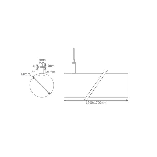 Buy LED Linear Lights Australia Pipe-60 LED Linear Light 21W Black Aluminium 5000K - 23117