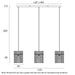 Buy Island Pendant Lights Australia QUILO Island Pendant 3 Lights Black Smoke - QUILO PE3B-BKSM