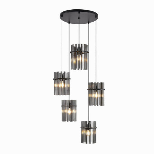 Buy Cluster Pendants Australia QUILO Cluster Pendant 5 Lights Black Smoke - QUILO PE5-BKSM
