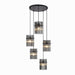 Buy Cluster Pendants Australia QUILO Cluster Pendant 5 Lights Black Smoke - QUILO PE5-BKSM