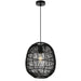 Buy Pendant Lights Australia Rana Pendant Light W300mm Black Rattan - RANA PE30-BK