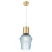 Buy Pendant Lights Australia Rene 20 1 Light Pendant Blue & Antique Gold - RENE PE20-BLAG